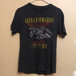 MEN’S MEDIUM MILLENNIUM FALCON TEE - VINTAGE, STYLISH, STAR WARS, FANDOM, GEEKY